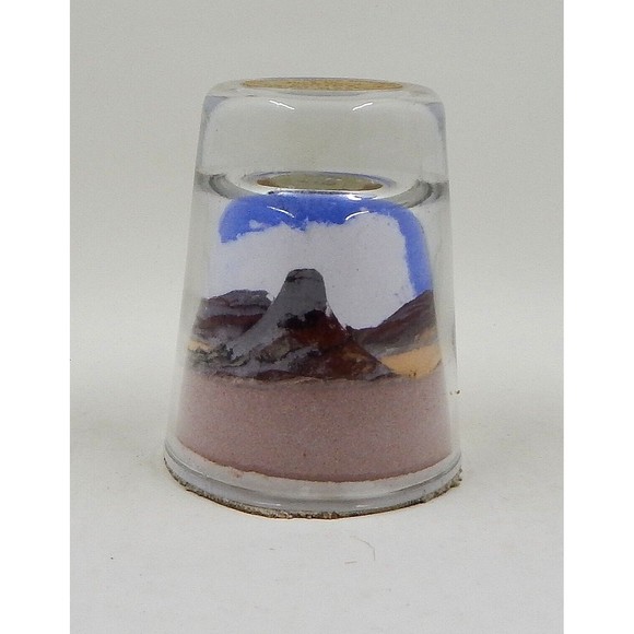 Painted Desert Sands Landscape Shot Glass Paperweight Sculpture Arizona - Picture 3 of 7